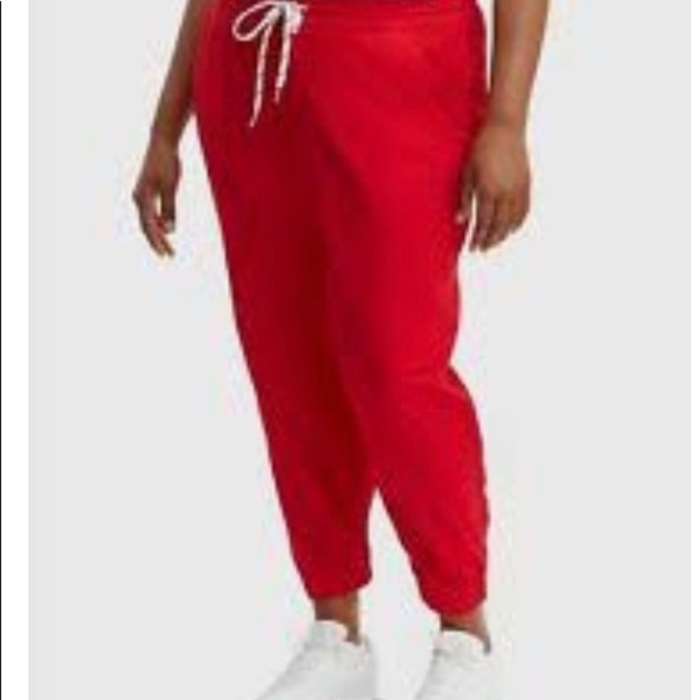 Red Levi Draw String Plus Size Jogger Pant